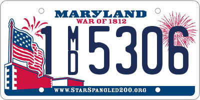 MD license plate 1MD5306