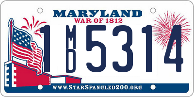 MD license plate 1MD5314