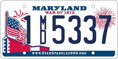 MD license plate 1MD5337