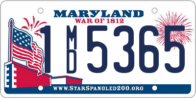 MD license plate 1MD5365