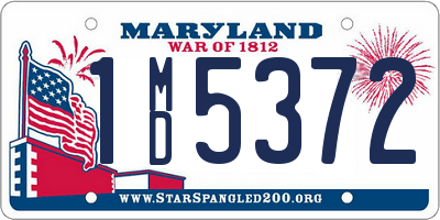 MD license plate 1MD5372