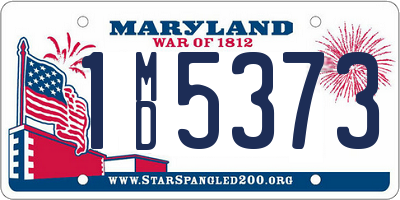 MD license plate 1MD5373