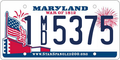 MD license plate 1MD5375