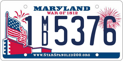 MD license plate 1MD5376