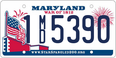 MD license plate 1MD5390