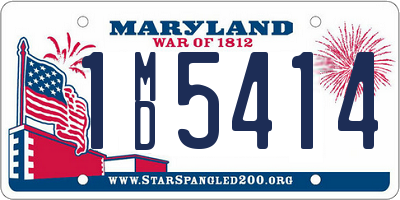 MD license plate 1MD5414