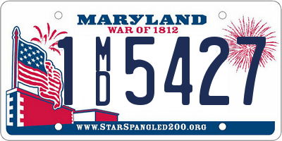 MD license plate 1MD5427