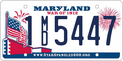 MD license plate 1MD5447