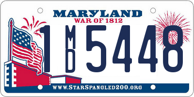 MD license plate 1MD5448