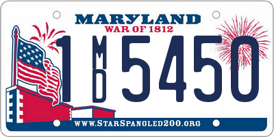 MD license plate 1MD5450