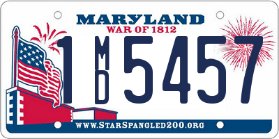 MD license plate 1MD5457