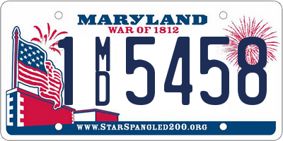 MD license plate 1MD5458