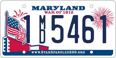 MD license plate 1MD5461