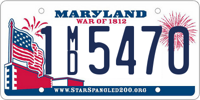 MD license plate 1MD5470