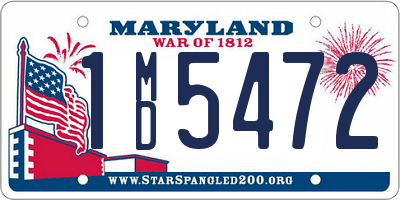 MD license plate 1MD5472