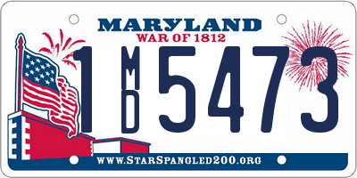 MD license plate 1MD5473