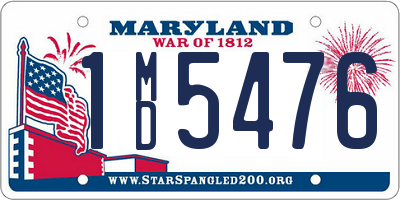 MD license plate 1MD5476