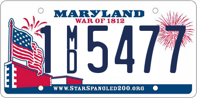 MD license plate 1MD5477