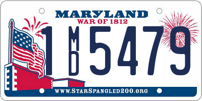 MD license plate 1MD5479