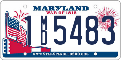 MD license plate 1MD5483