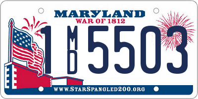 MD license plate 1MD5503