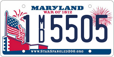 MD license plate 1MD5505