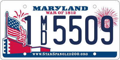 MD license plate 1MD5509