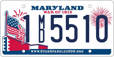 MD license plate 1MD5510