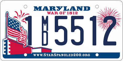 MD license plate 1MD5512