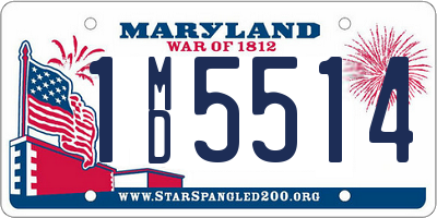 MD license plate 1MD5514