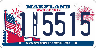 MD license plate 1MD5515