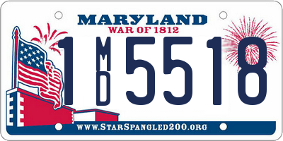 MD license plate 1MD5518