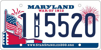 MD license plate 1MD5520