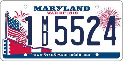 MD license plate 1MD5524
