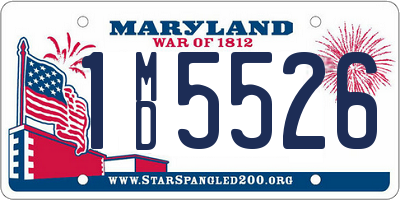 MD license plate 1MD5526