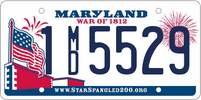 MD license plate 1MD5529