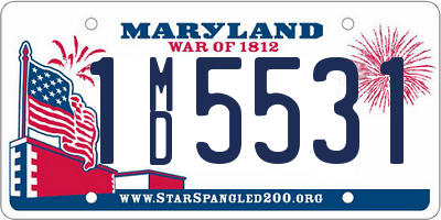 MD license plate 1MD5531