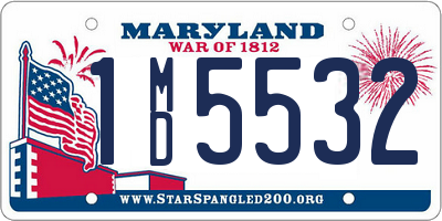 MD license plate 1MD5532