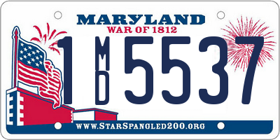 MD license plate 1MD5537