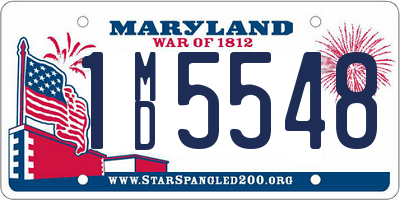 MD license plate 1MD5548