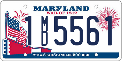 MD license plate 1MD5561