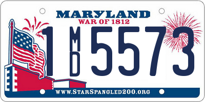 MD license plate 1MD5573