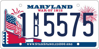 MD license plate 1MD5575