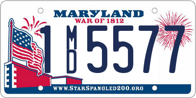 MD license plate 1MD5577