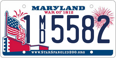 MD license plate 1MD5582