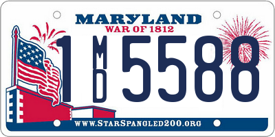 MD license plate 1MD5588