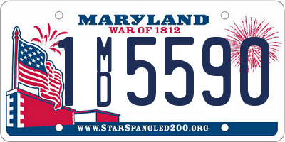 MD license plate 1MD5590