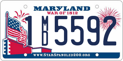 MD license plate 1MD5592