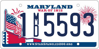 MD license plate 1MD5593