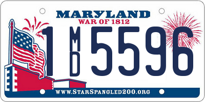 MD license plate 1MD5596